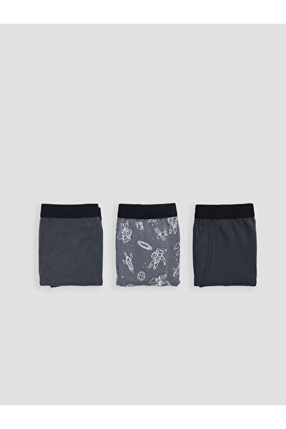 LC Waikiki Vizyon New Season Patterned Boys' Boxer 3-Piece Set