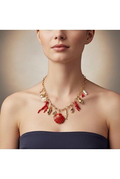 Luyiaccessory Deniz Kabuklu Barok İncili Kolye