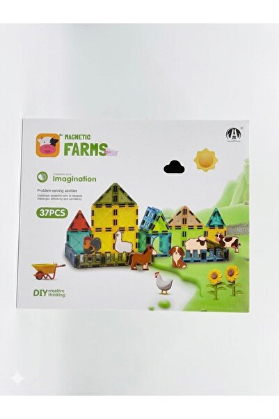 oydaş oyuncak مجموعة المزرعة المغناطيسية من ماجنيتيك فارمز، 37 قطعة، 5.5 سم، ...