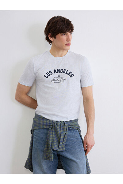 LC Waikiki Peak New Season Crew Neck Los Angeles Printed Men's T-Shirt