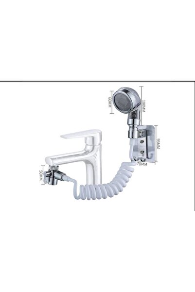 SimpluAcasa Extensie dus pentru robinet, spalara usoara, furtun flexibil-Blus...