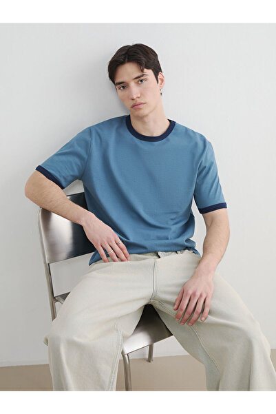 LC Waikiki تي شيرت رجالي من القطن الممشط ذو ياقة روبا من UZG STORE للرجال الأ...