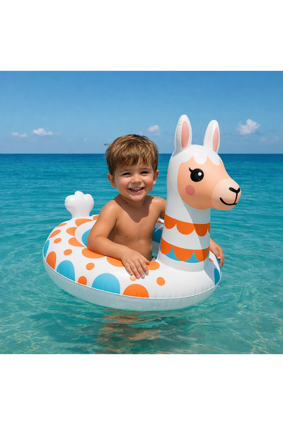 NUNU حلقة سباحة للأطفال بأشكال حيوانات |   حلقة سباحة قابلة للنفخ للبحر وحمام...