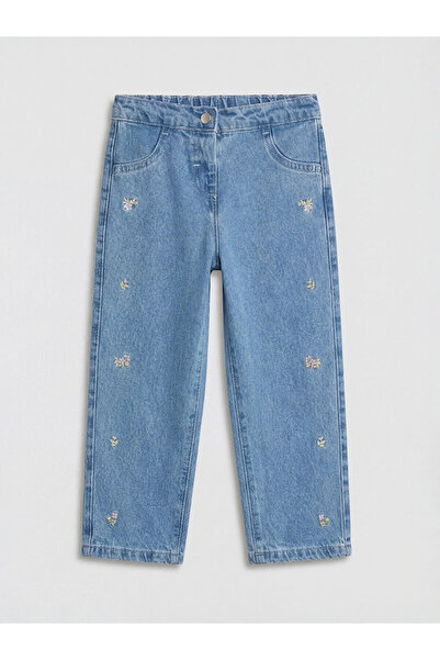 LC Waikiki Baby Girl Embroidered Jean Pants