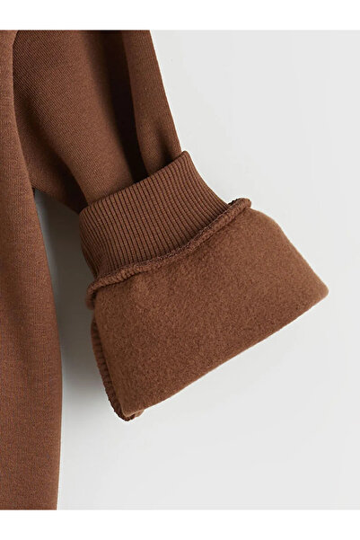 LC Waikiki Brown miffy Printed girls' thick sweatshirt