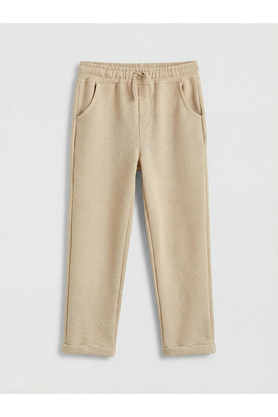 LC Waikiki Beige Elastic Waist Boys' Sweatpants
