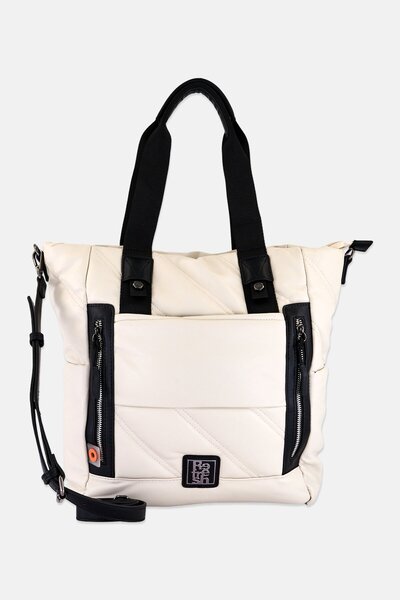 Refresh Women Brand Logo Tote Bag, Beige