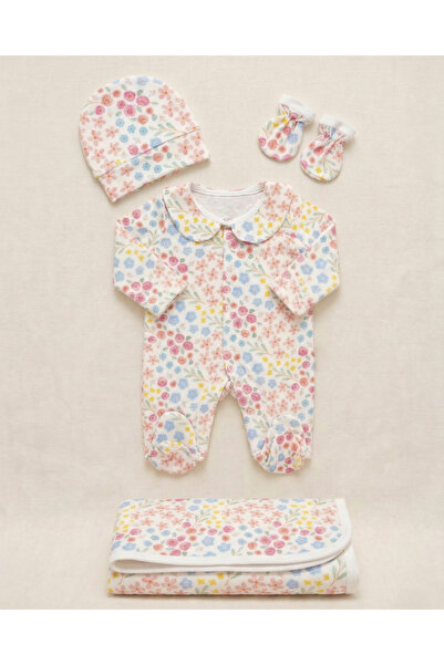 Zezig طقم إصدار المستشفى الربيعي المكون من 4 قطع 100% قطن