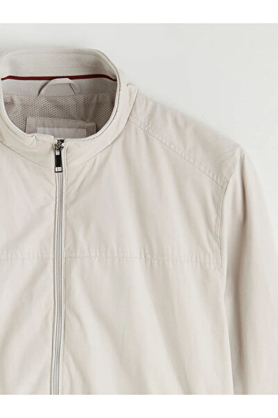 LC Waikiki Beige Standard Fit Stand Collar Men's Coat