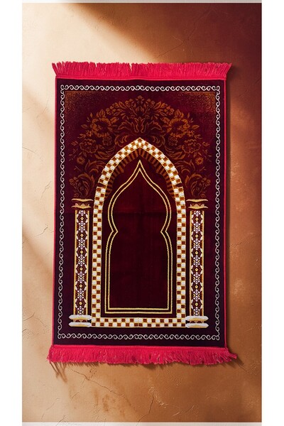 RAVZA HOME Altar Patterned Velvet Prayer Mat