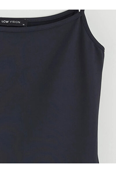 LC Waikiki Black U-Neck Strap Women's Tank Top