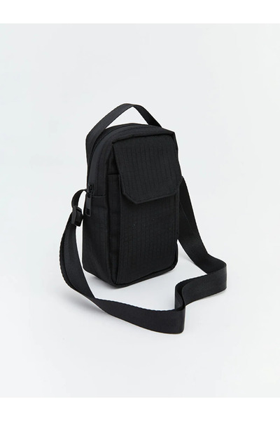 LC Waikiki Geantă neagră pentru telefon pentru bărbați cu curea reglabilă