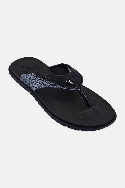 Puma Men Brand Logo Slip On Slippers, Black