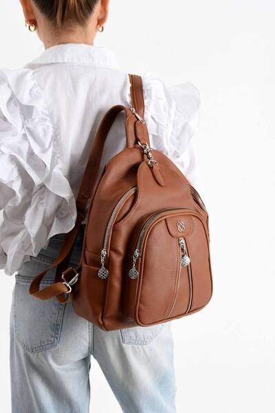 WİKİDAYS.S MODA TRENDİ Women's Backpack Multi-Compartment Daily Use Soft Leather
