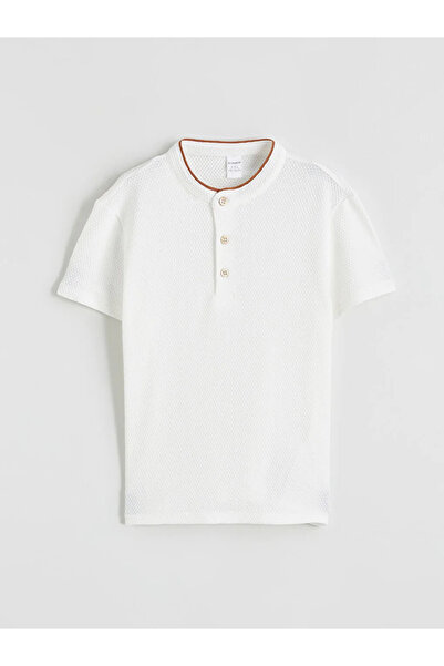 LC Waikiki Tricou Ecru cu mânecă scurtă pentru băieți