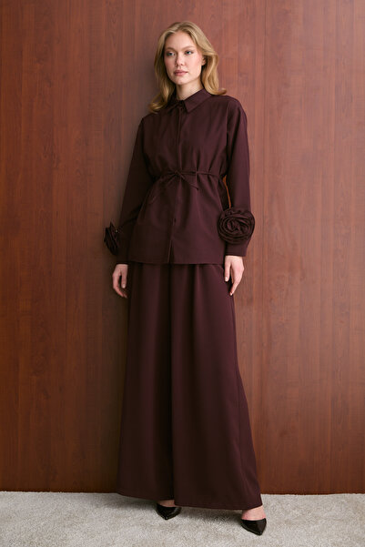 Melike Tatar Floral Brooch Shirt 32-2741