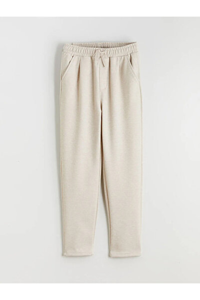 LC Waikiki Μπεζ ελαστικό αγορίστικο παντελόνι μέσης