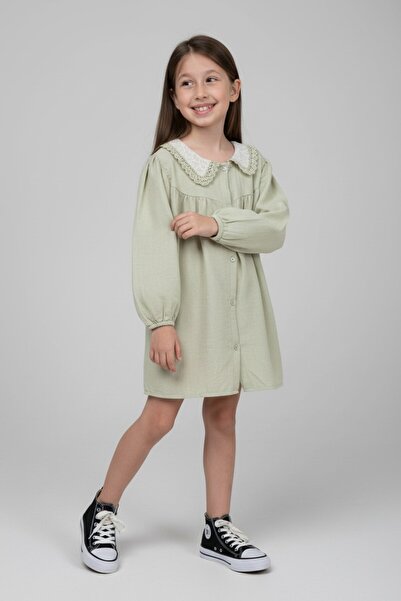 QUB CLUB Εορταστικό φόρεμα με βολάν από μουσελίνα για κορίτσια