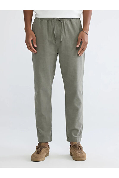 LC Waikiki Khaki Comfortable Fit Linen Look Men's Trousers