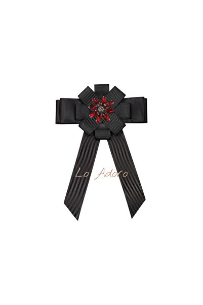 LO ADORO Vintage Victorian and Bee Detailed Brooch Women's Tie Bowtie Elizabe...