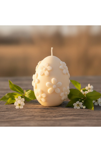 Claren Candles Lumanare parfumata ou cu flori- Parfum de primavara, handmade,...