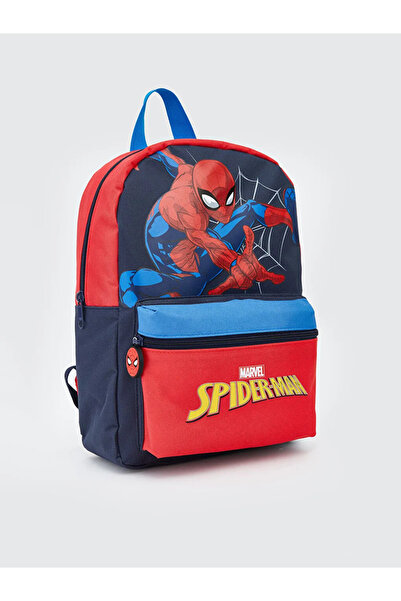 LC Waikiki Rucsac pentru băieți cu imprimeu Spiderman albastru marin