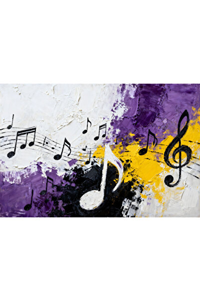 VeliumCraft Tablou Canvas Abstract muzical 3, 90x60cm, stilizat, stil pictura