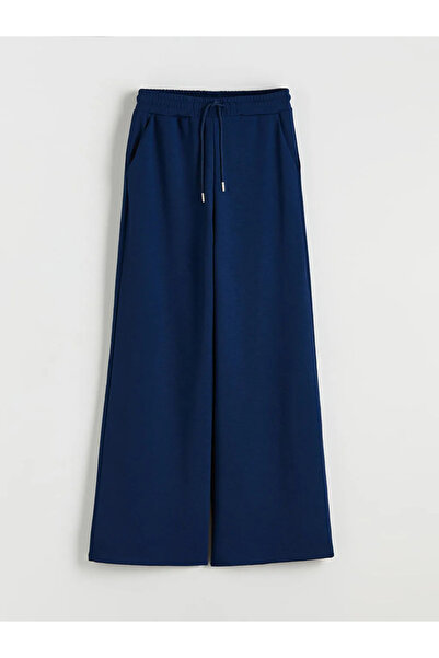 LC Waikiki Navy Blue Wide Leg Soft Touch Women's Sweatpants