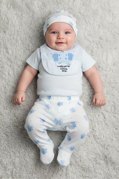 Rock A Bye Baby Boutique Toddlers Boy 10Pcs Hanging Gift Set, Multicolor