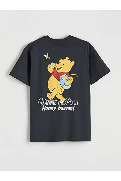 LC Waikiki Anthracite winnie the pooh Printed women's t-shirt