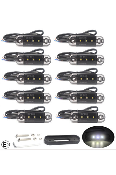 AHMET OTOMOTİV (10 Adet) FÜME DEKORATİF YAN AYDINLATMA LED LAMBA BEYAZ 12VOLT...