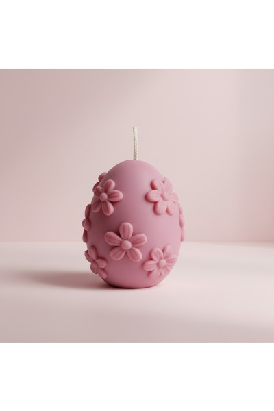 Claren Candles Lumanare parfumata ou cu flori- Parfum de primavara, handmade, cadou de Paste