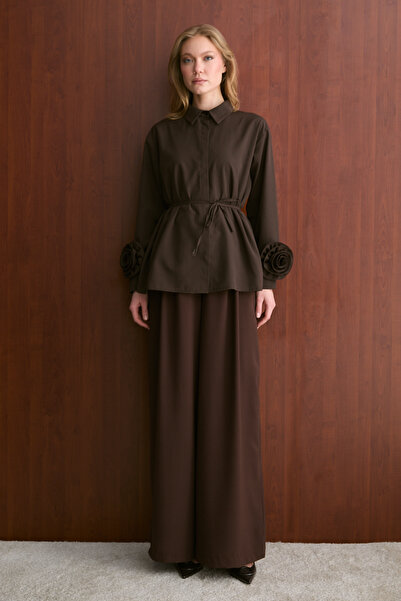 Melike Tatar Floral Brooch Shirt 32-2741