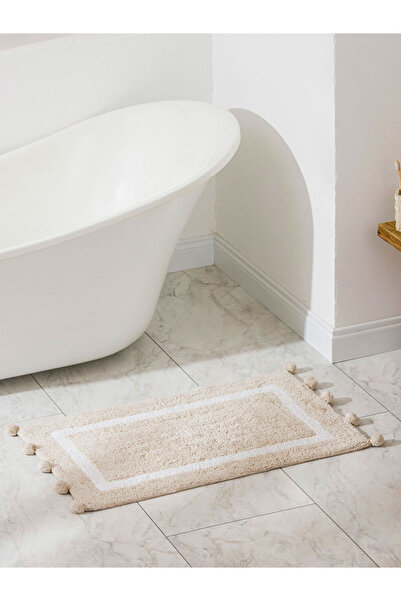 LC Waikiki GÜLİS GİYİM'DEN Bej Püsküllü Banyo Paspası 50x80 cm