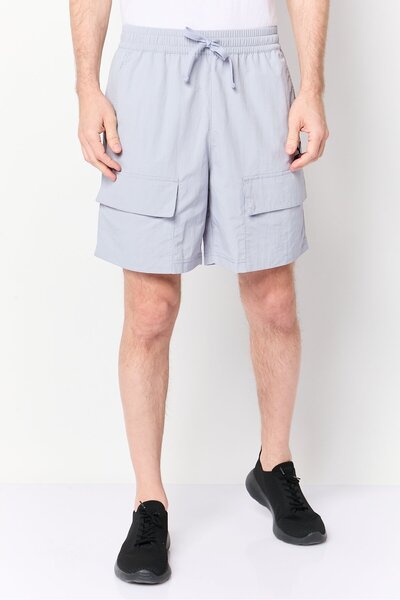 Puma شورت تدريب رجالي قصة مريحة ، رمادي