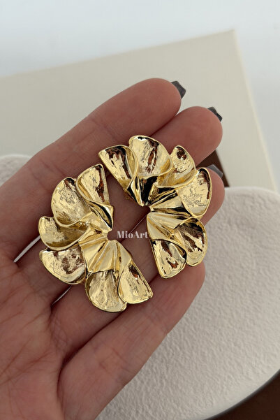 MioArt Flower-Looking Vintage Plate Earrings