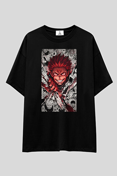 UmbraWear Tricou Jujutsu Kaisen |   Tricou unisex, 100% bumbac, alb-negru, cu...