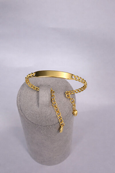 İLHAN 925 SİLVER 925 Ayar Gümüş Çocuk İsim Yazdırılabilir Altın Kaplama Künye...