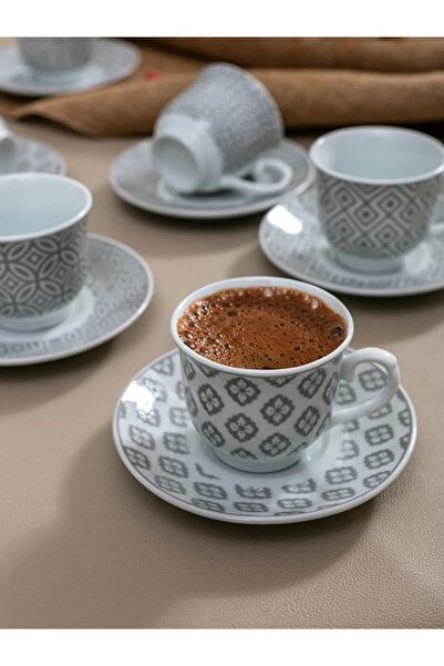 LC Waikiki Desenli Porselen Türk Kahvesi Fincan Takımı 6'lı