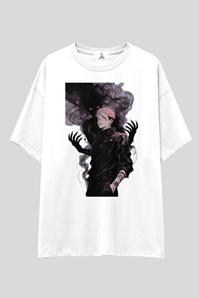 UmbraWear Tricou Jujutsu Kaisen |   Tricou unisex, 100% bumbac, alb-negru, cu...
