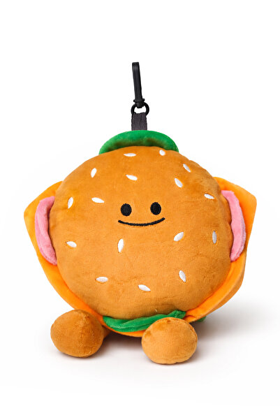 Ecrou Smiling Hamburger Figured Memory Foam Filled Neck Pillow & Sleeping Ban...