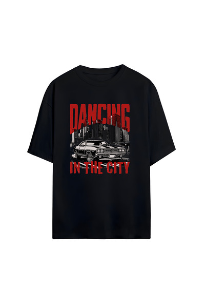 STİL-X Μπλουζάκι Dancing In The City με στάμπα, Unisex, 100% βαμβακερό, Oversize