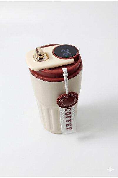 Gökyüzü ışığı Dijital Sıcaklık Göstergeli 450 ml Paslanmaz Çelik Termos-Kupa ...