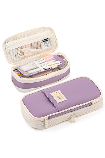 CEDAN Special Large Capacity Multi-Compartment Functional Pen Holder with Com...