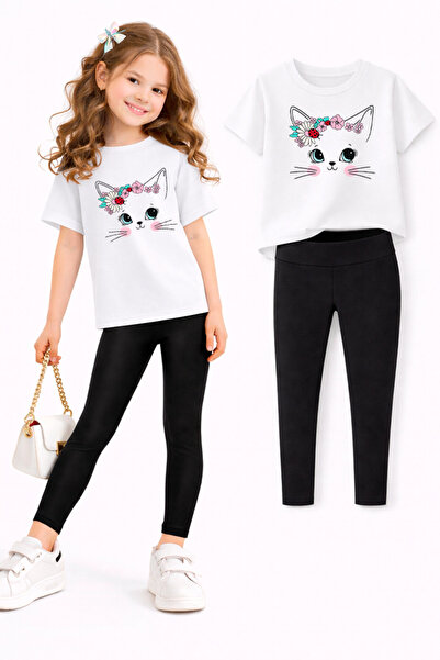 genosha طقم بنطلون ضيق وتي شيرت للفتيات/ مجموعة الأم والابنة