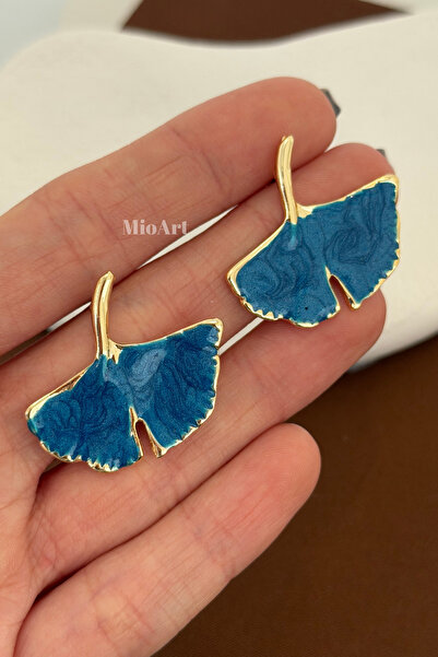 MioArt Colorful Ginkgo Leaf Women's Earrings