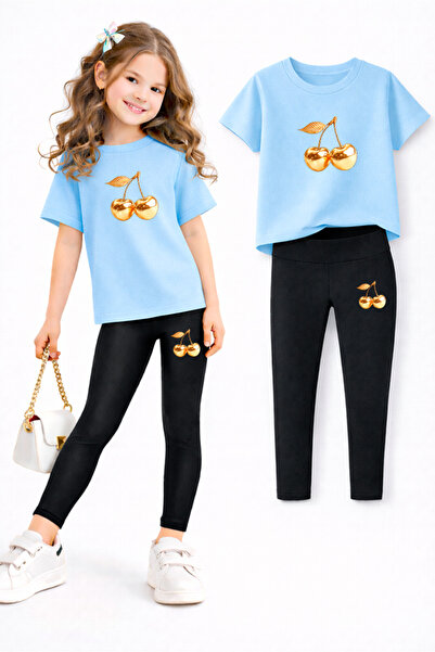 genosha طقم بنطلون ضيق وتي شيرت للفتيات/ مجموعة الأم والابنة