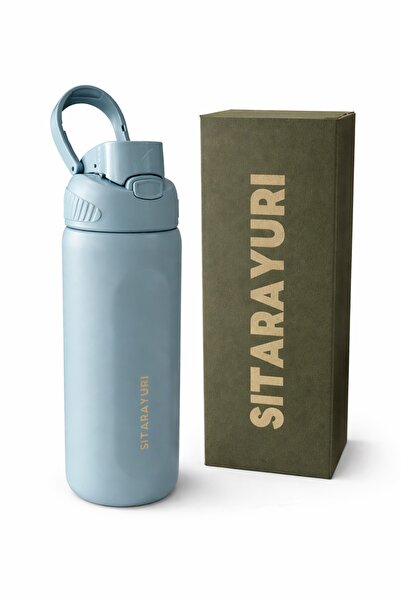 OEM SITARAYURI sports thermos bottle, vacuum insulation, flip-top lid with ha...