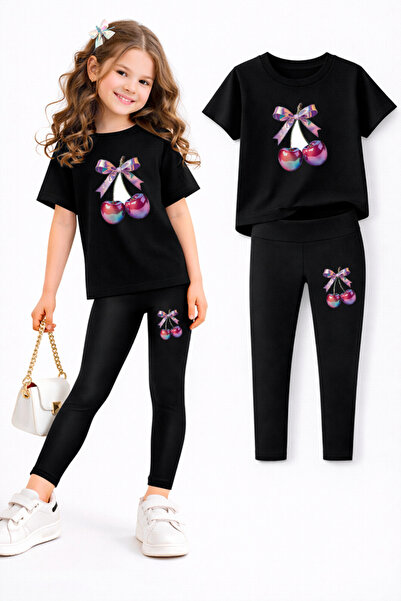 genosha طقم بنطلون ضيق وتي شيرت للفتيات/ مجموعة الأم والابنة
