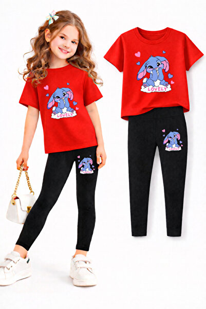 genosha طقم بنطلون ضيق وتي شيرت للفتيات/ مجموعة الأم والابنة